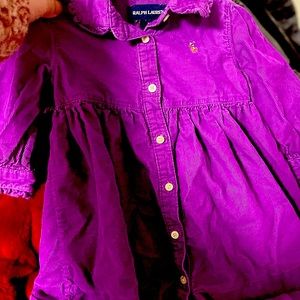 Super cute purple Ralph Lauren dress 12 month